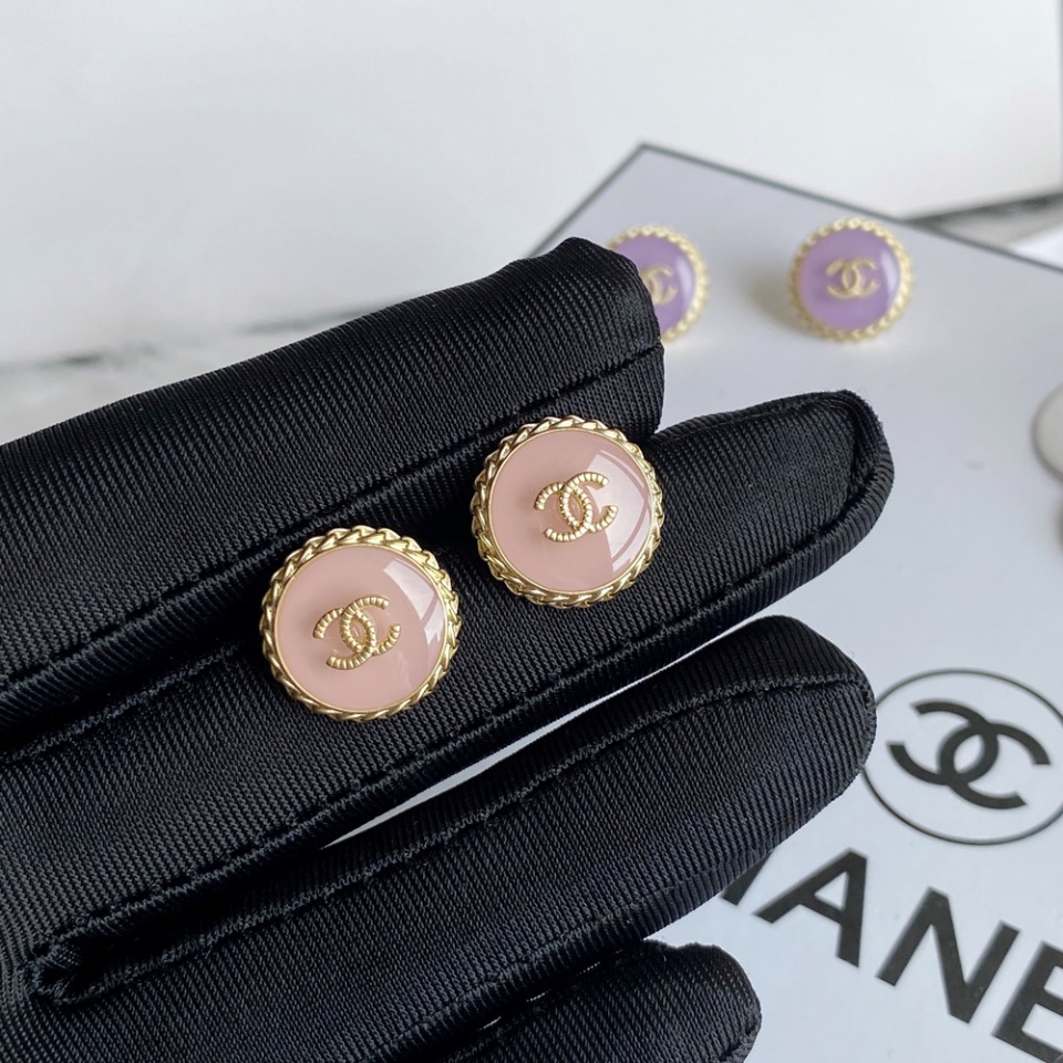 A619-chanel earring(pink) 107098