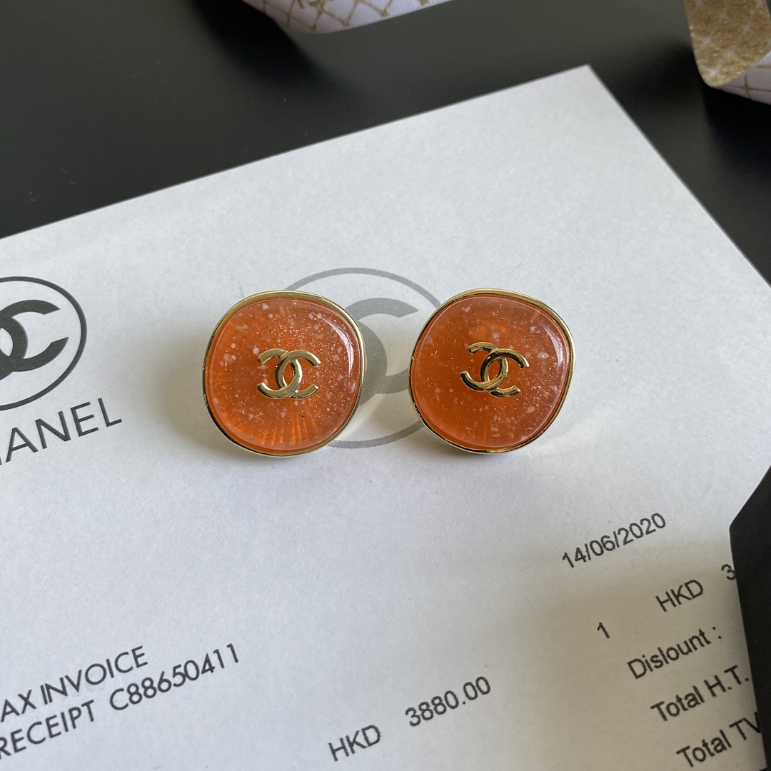A754--Blue，A755--orange Chanel earring 107122
