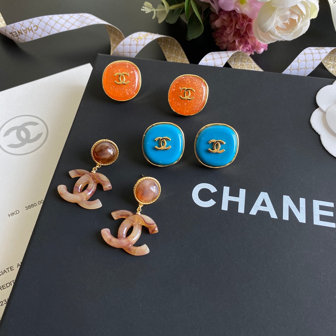 A754--Blue，A755--orange Chanel earring 107122