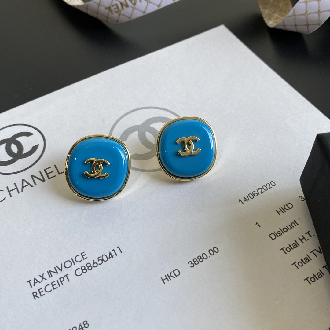 A754--Blue，A755--orange Chanel earring 107122
