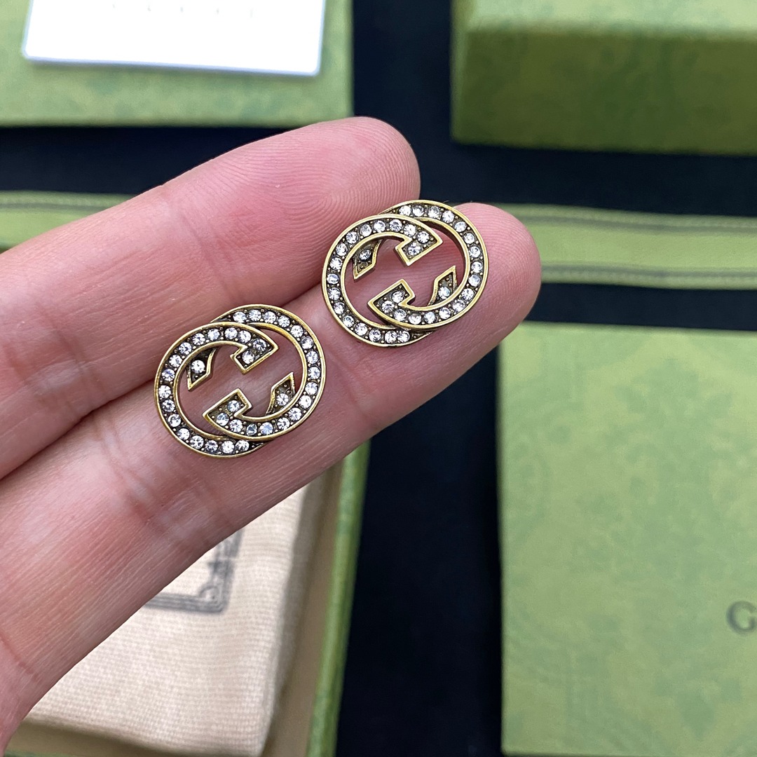 A763 Gucci designer stud earrings 107714