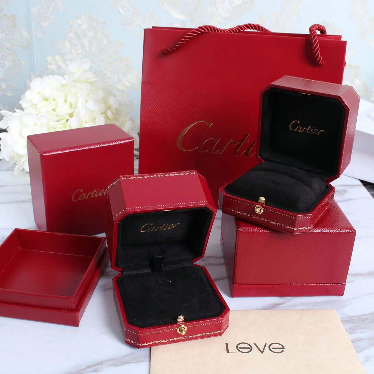 1:1 Cartier Ring box 1 set