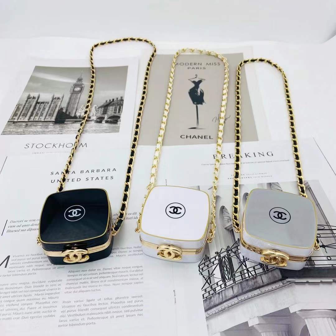 Chanel earphone box necklace Lipstick box