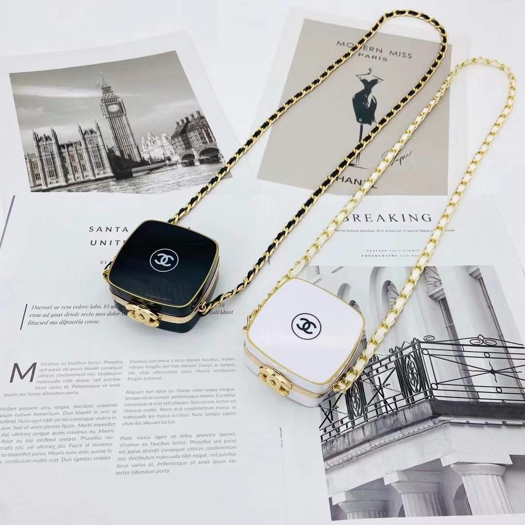 Chanel earphone box necklace Lipstick box