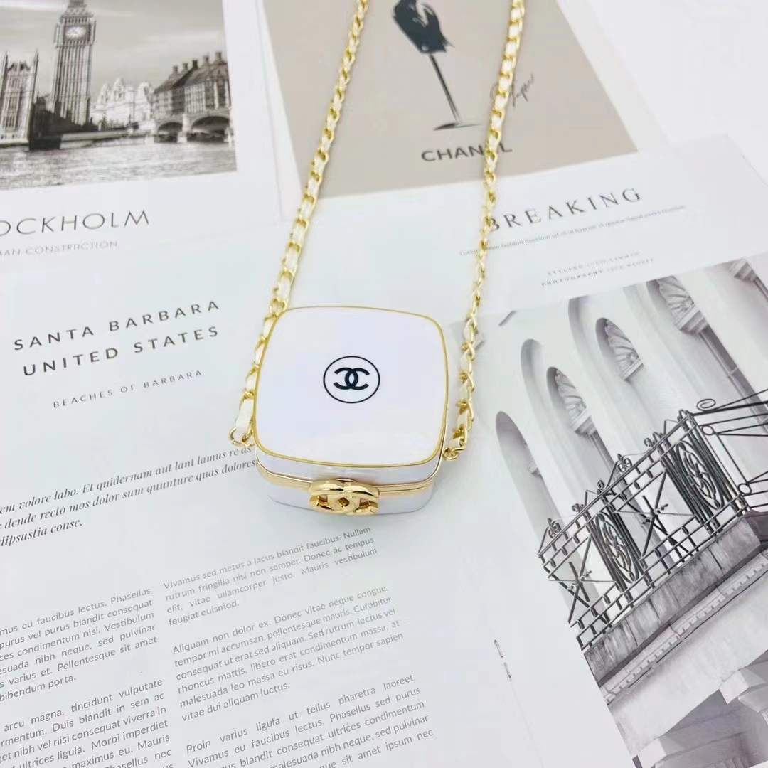 Chanel earphone box necklace Lipstick box