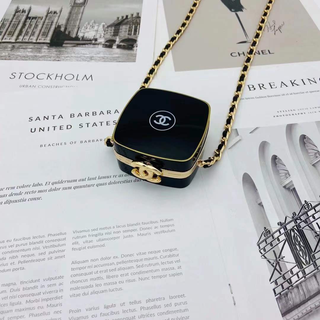 Chanel earphone box necklace Lipstick box