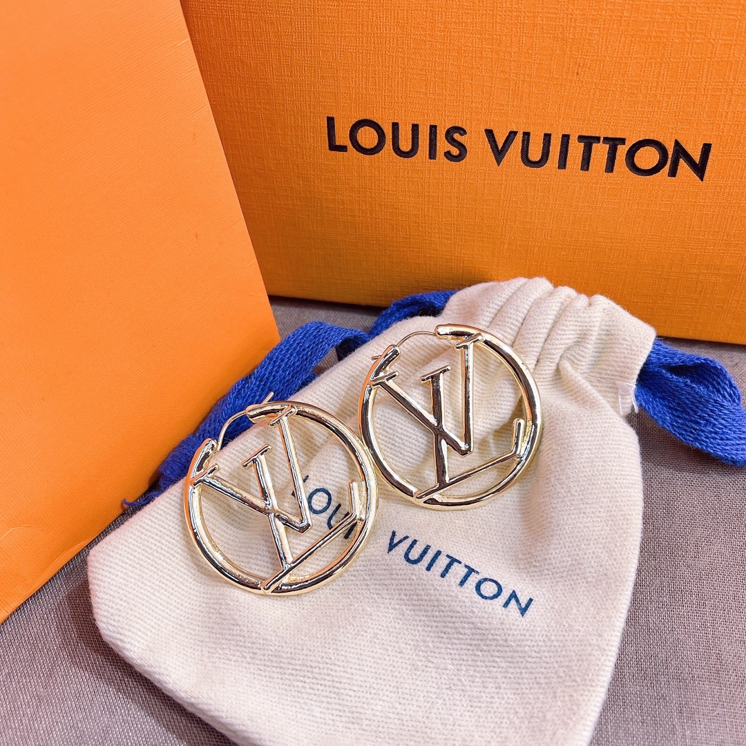LV Gold hoop earrings for women 108350