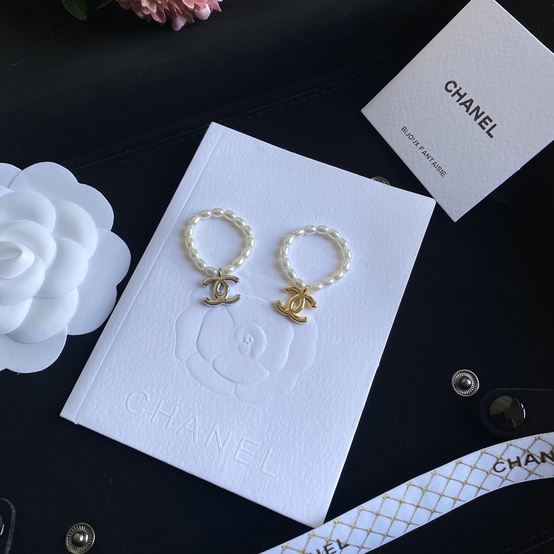 Chanel pearls elastic ring  108322