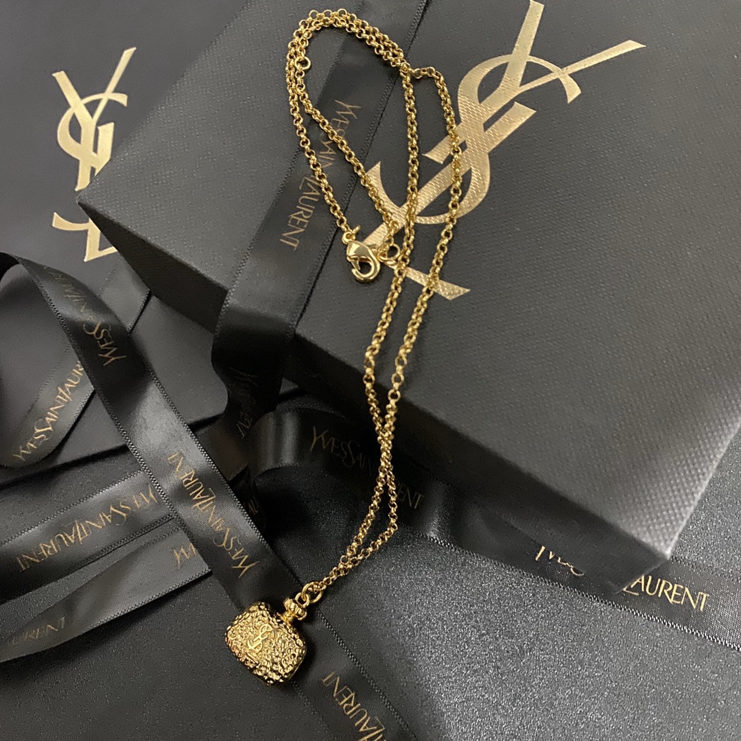 B273 YSL Saint Laurent copper necklace 108279