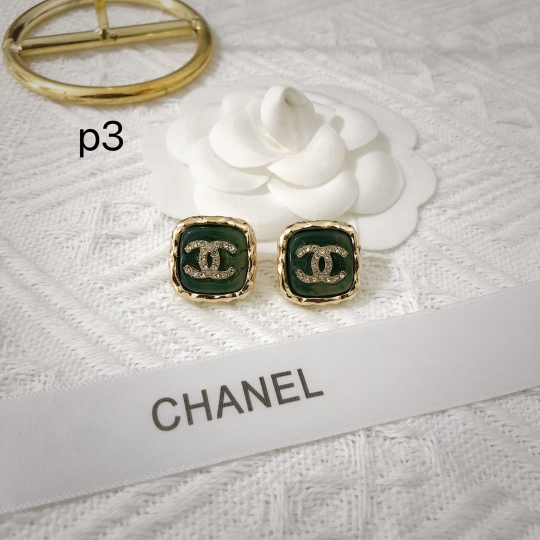 Ranboo fashion square chanel earring 108632