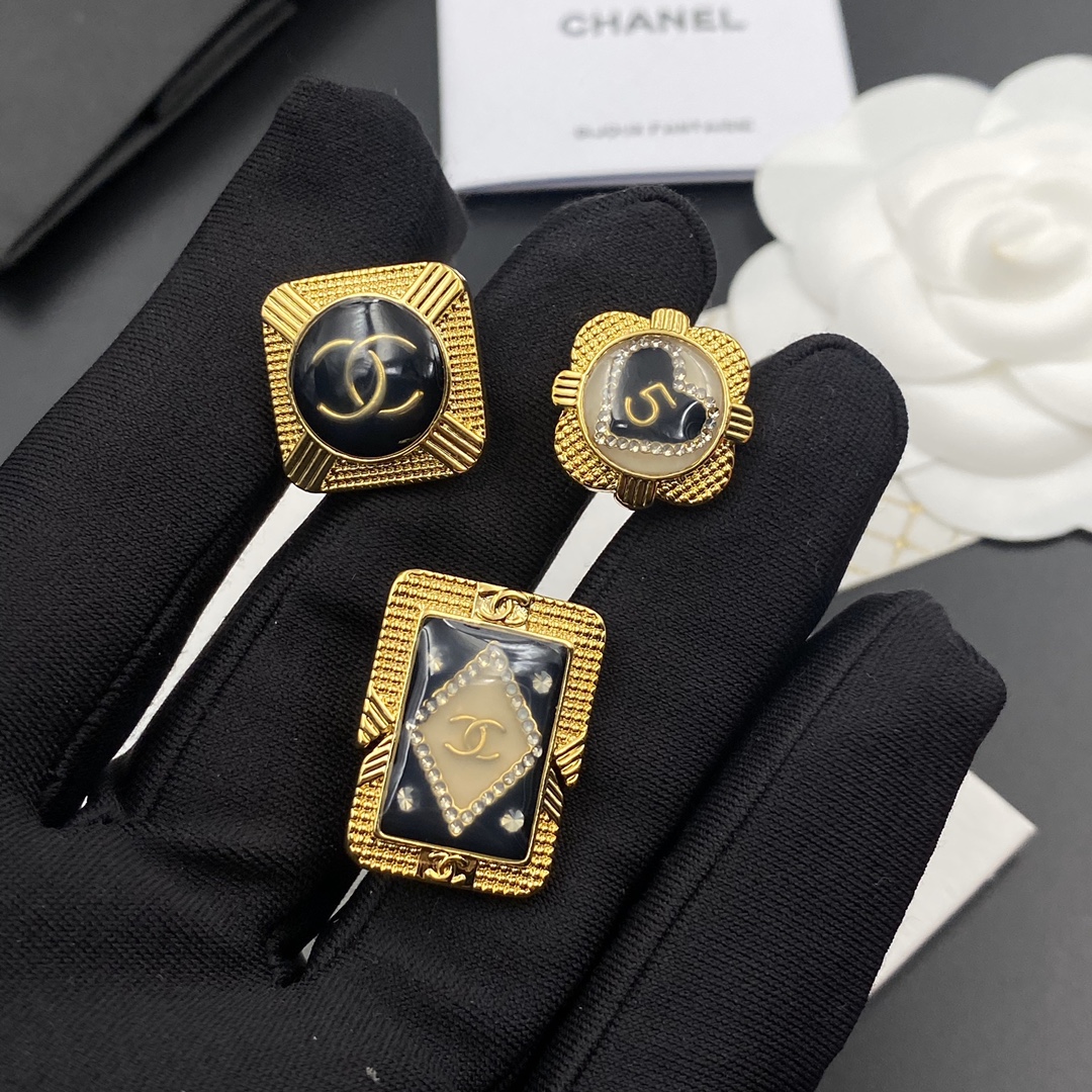 C068 Chanel mini brooch 3in 1set 108667