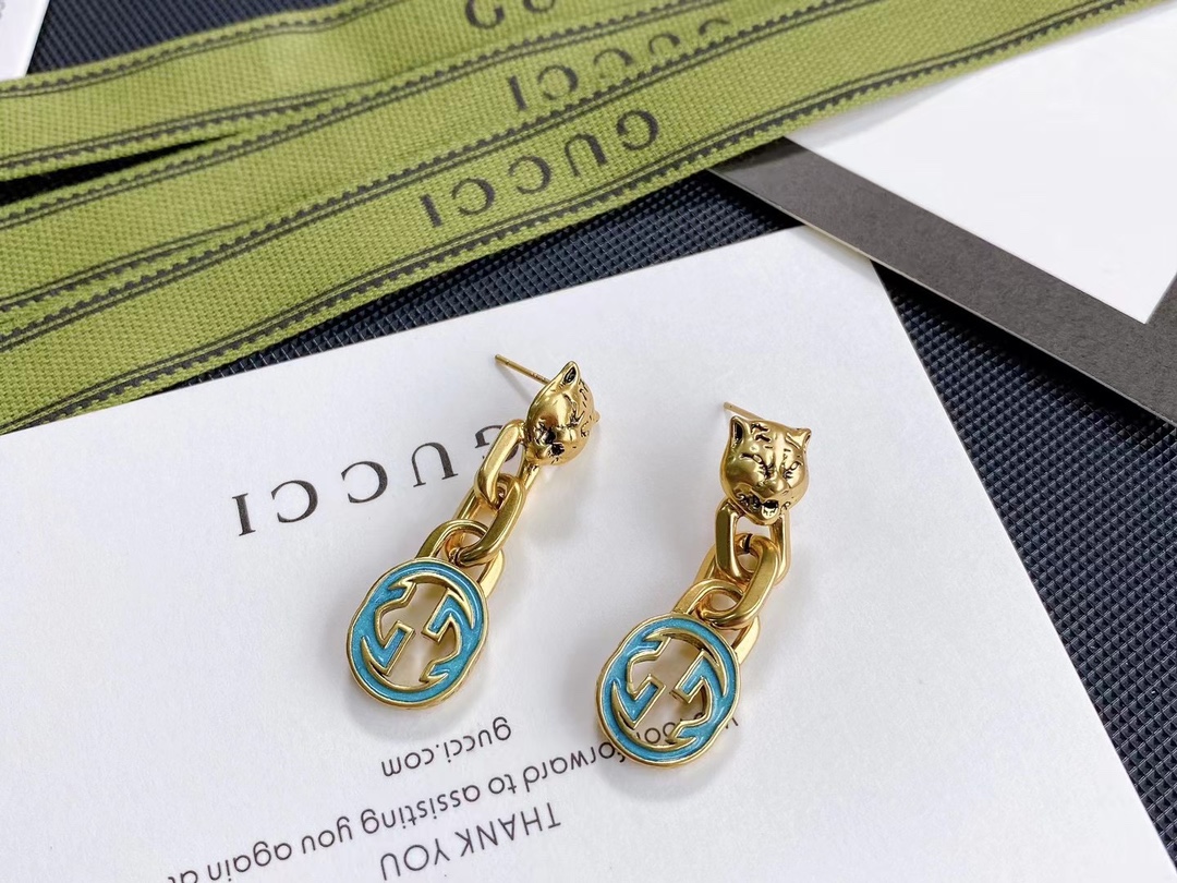 A344 Gucci GG Vintage bronze earrings