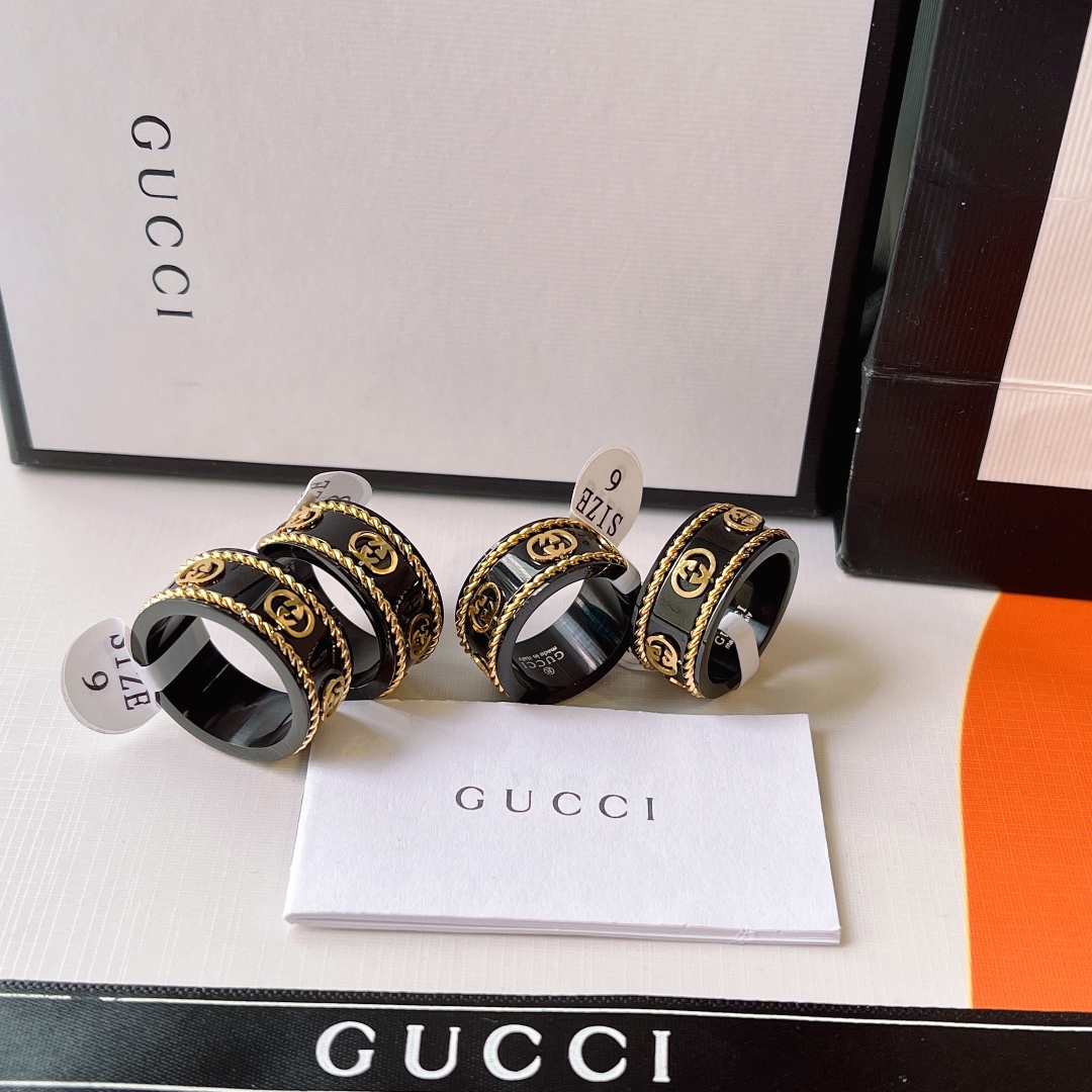 J087  Gucci black ring 109732