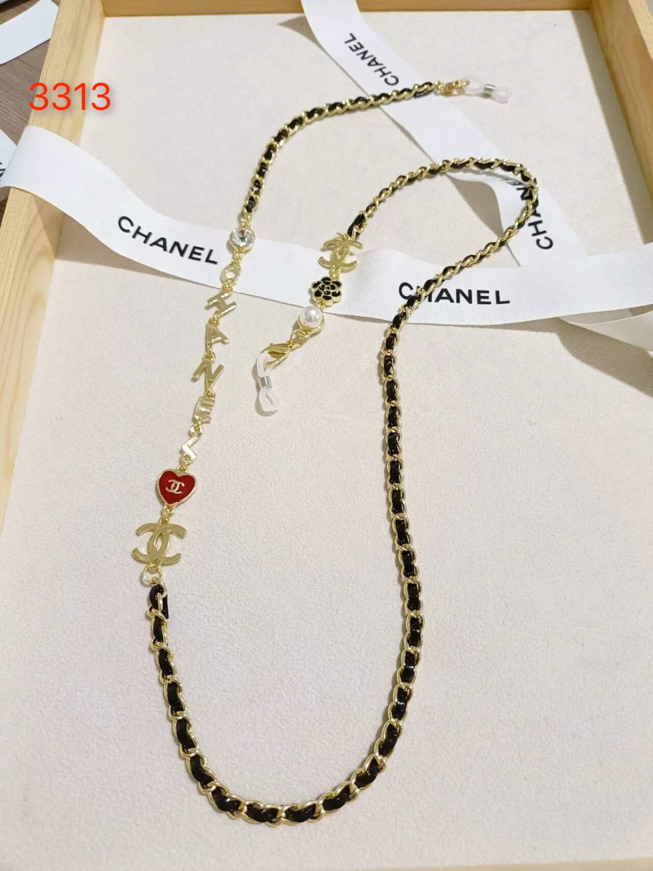 Chanel glasses chain necklace 109699