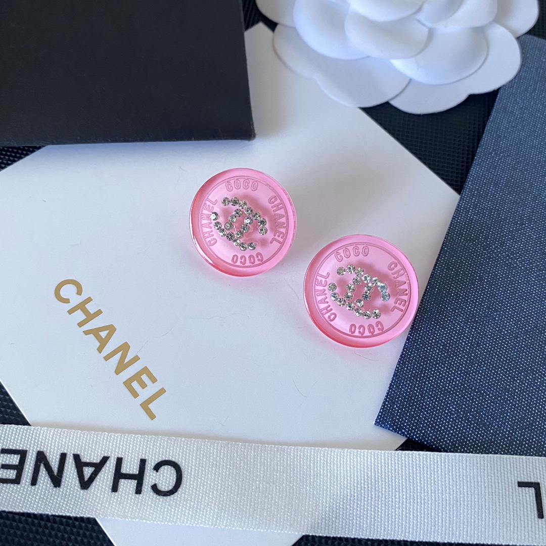 A370 Chanel Pink/Green earrings