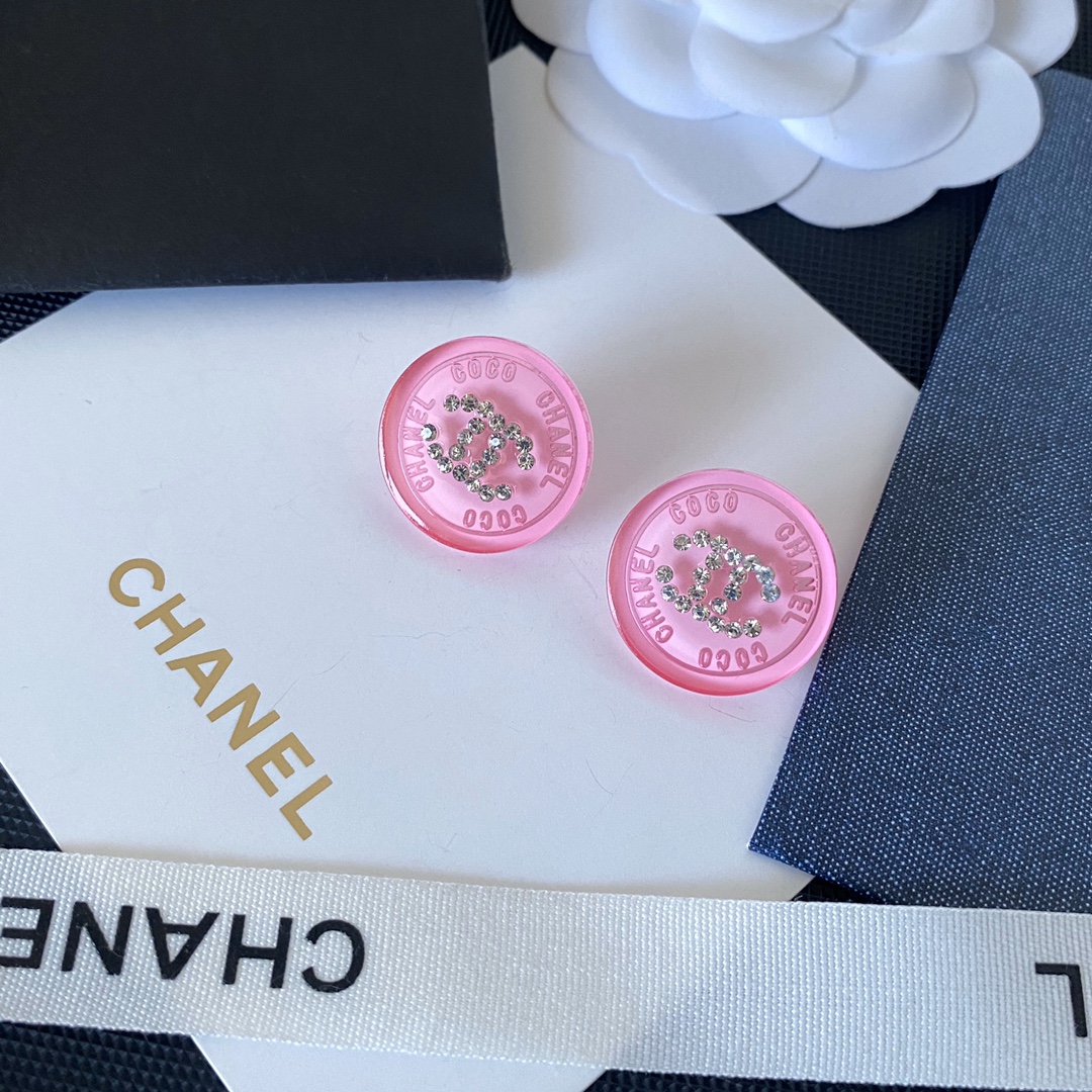 A370 Chanel Pink/Green earrings