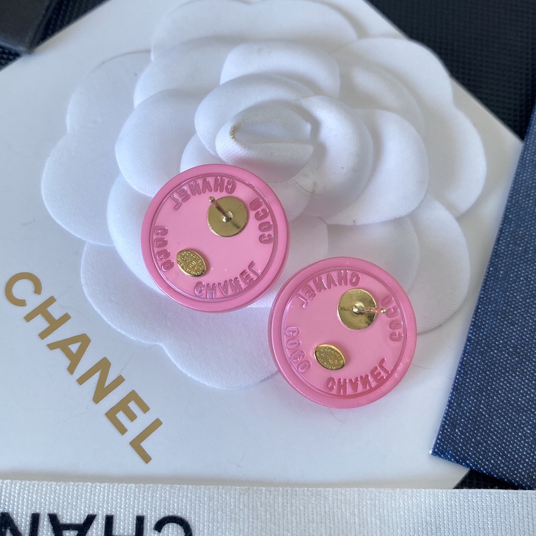 A370 Chanel Pink/Green earrings