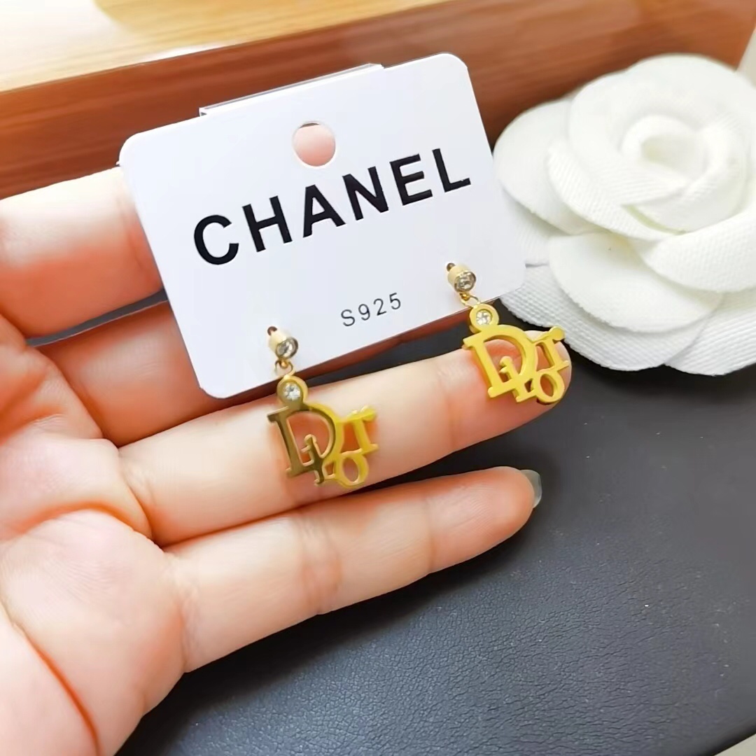 Dior Titanium steel earrings 110119