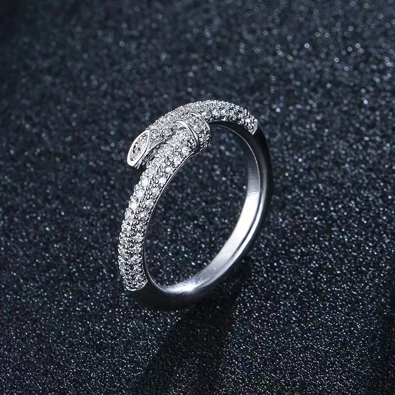 Cartier Silver Juste un Clou Ring diamonds