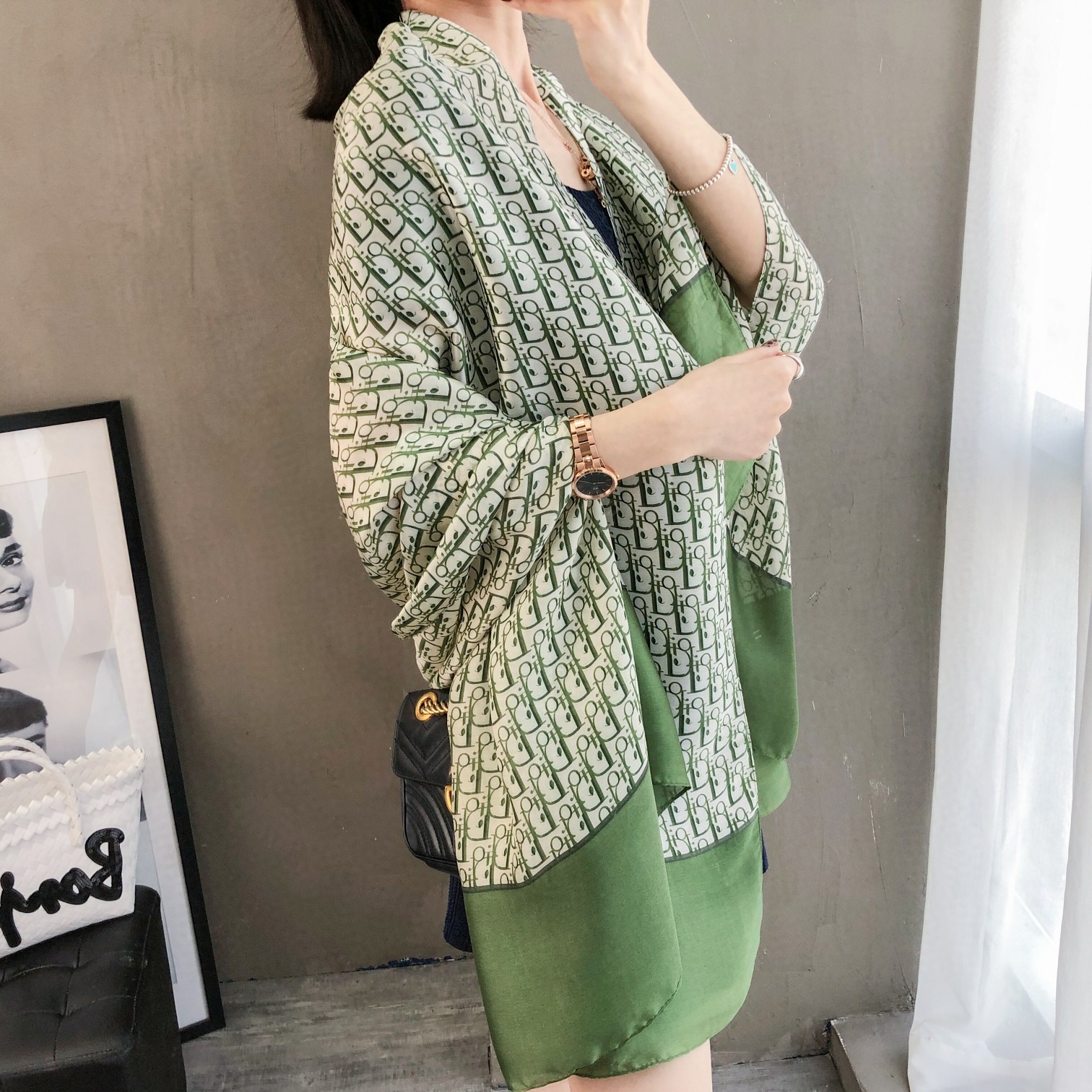 Dior long silk Scarf 110251
