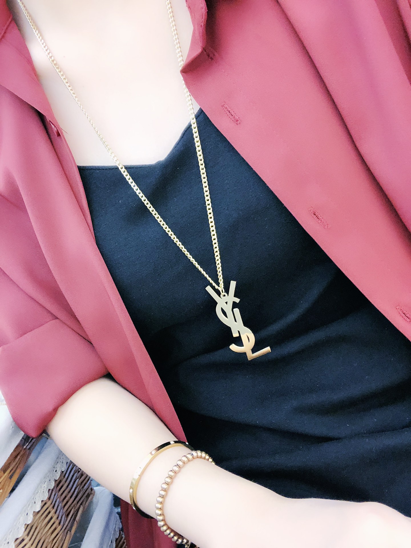 X183  YSL long necklace 110327