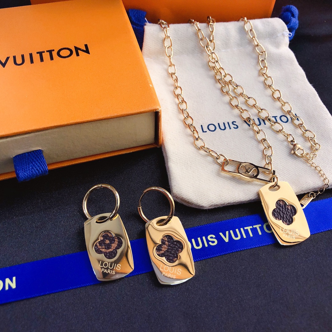 Set LV earrings/necklace 110374