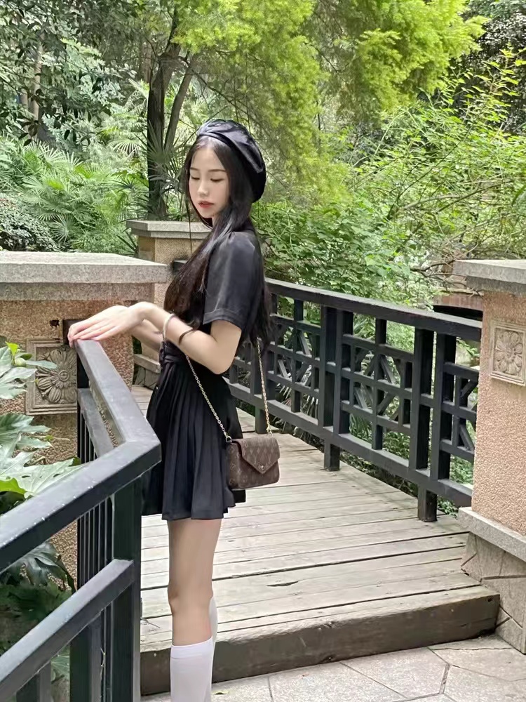 Chanel black beret hat fashion