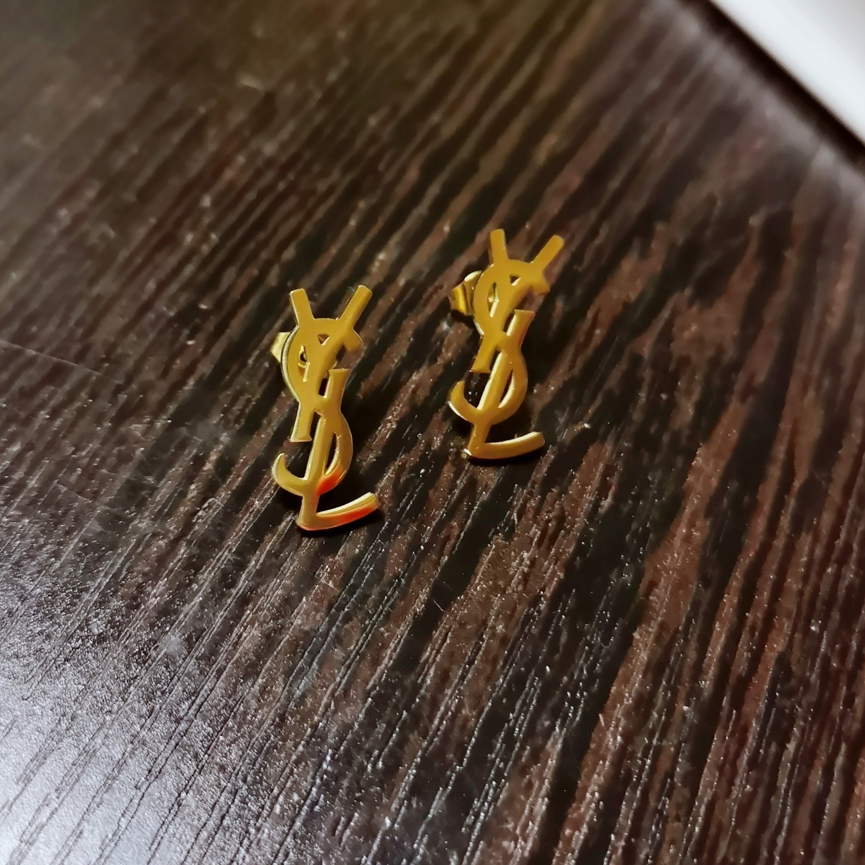 YSL Titanium steel Gold earrings 110484