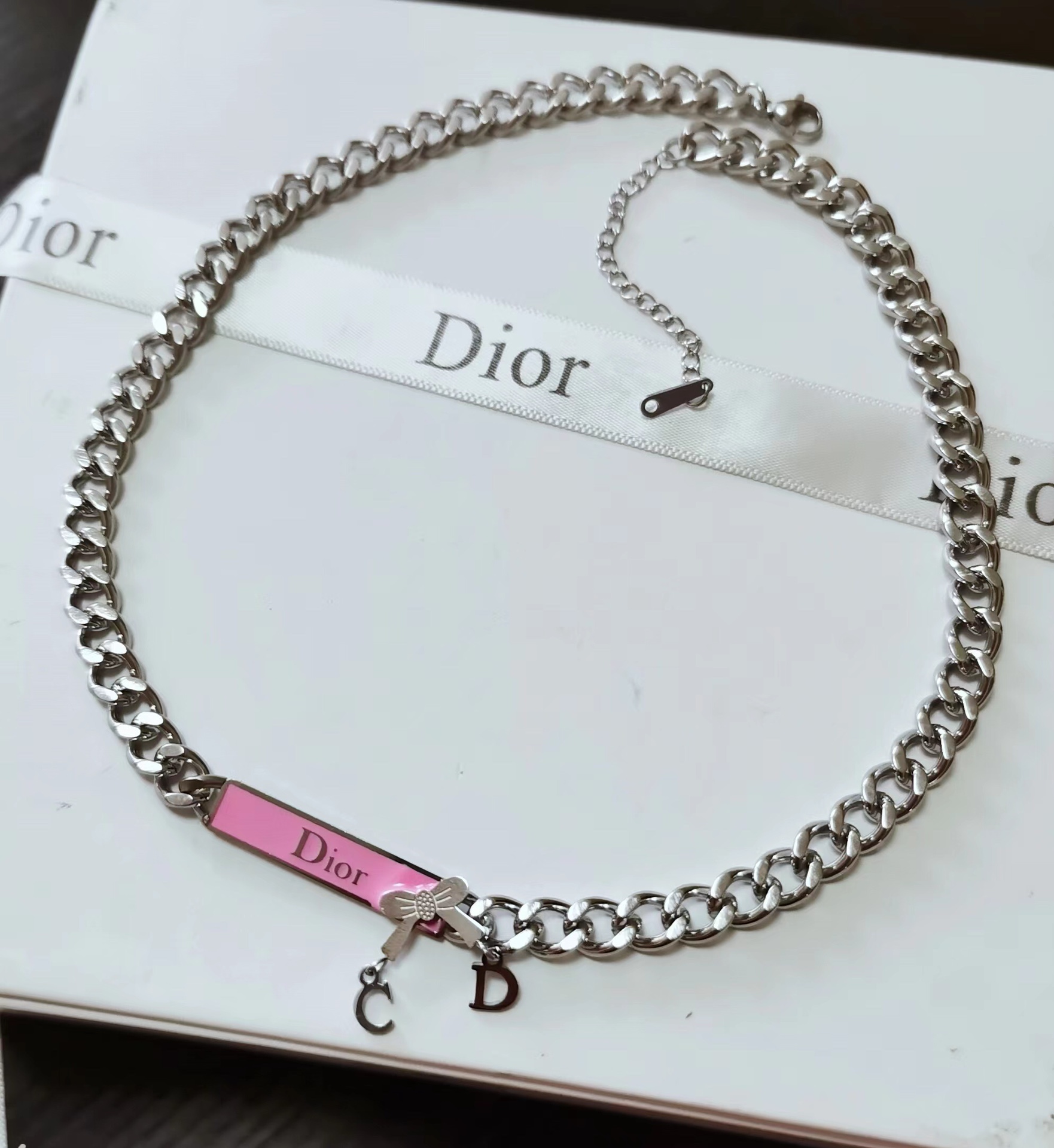 Dior pink necklace 110471