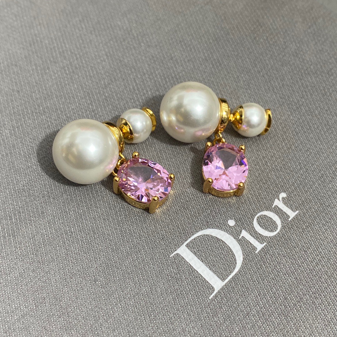 A899  Dior pink earrings