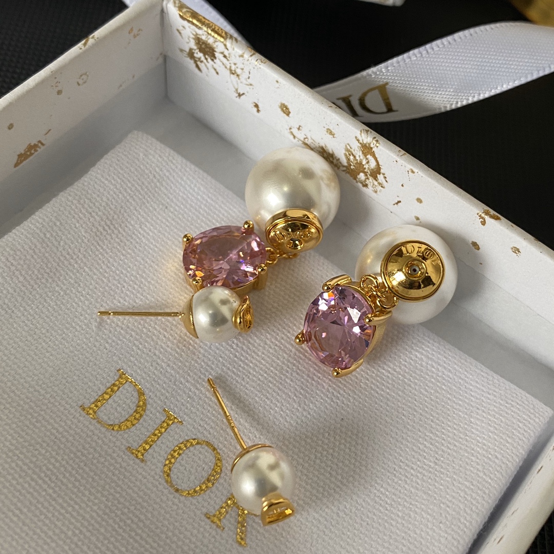 A899  Dior pink earrings