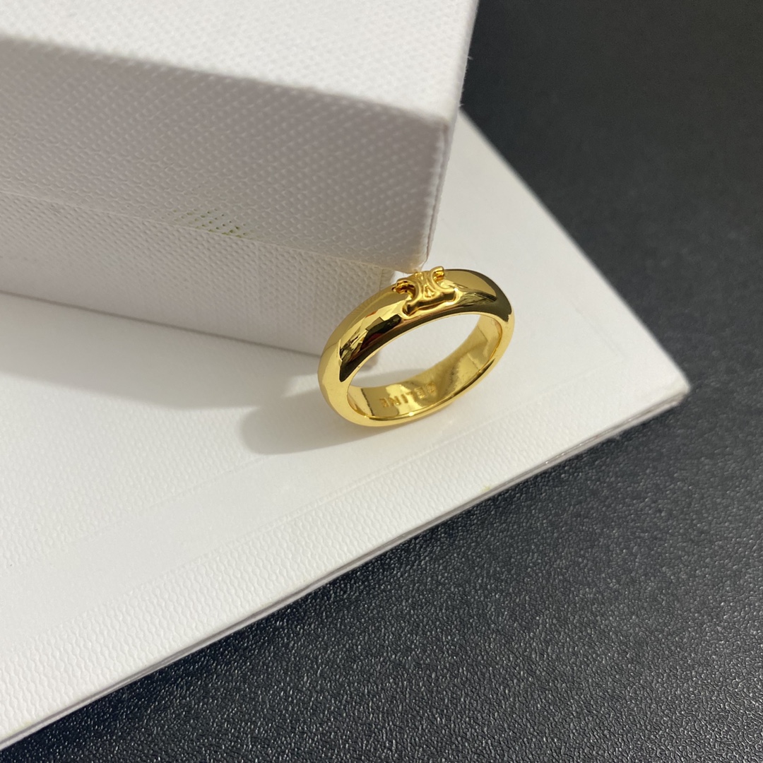 JZ113 CELINE gold vintage ring