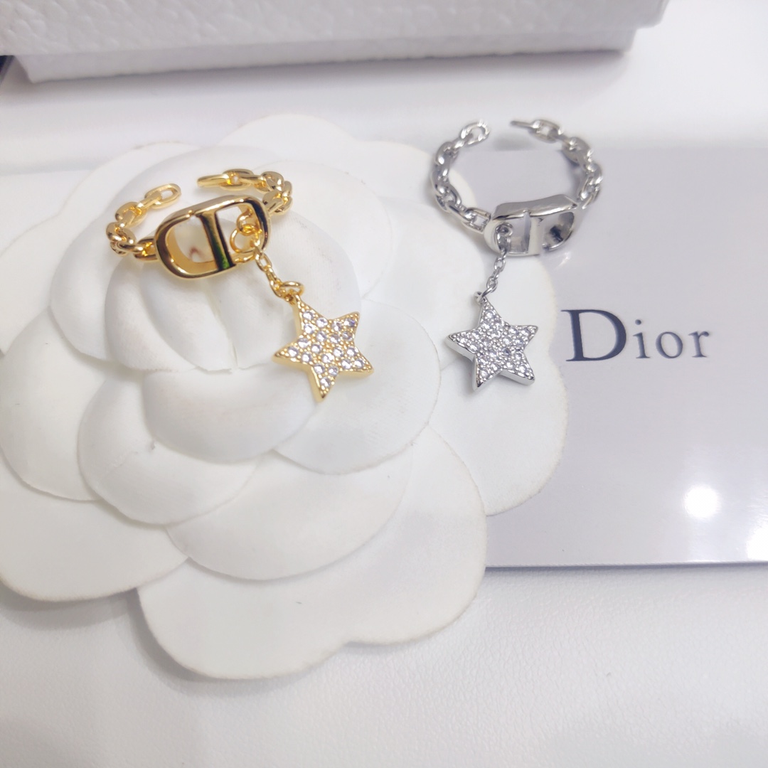Dior star chain ring 110889