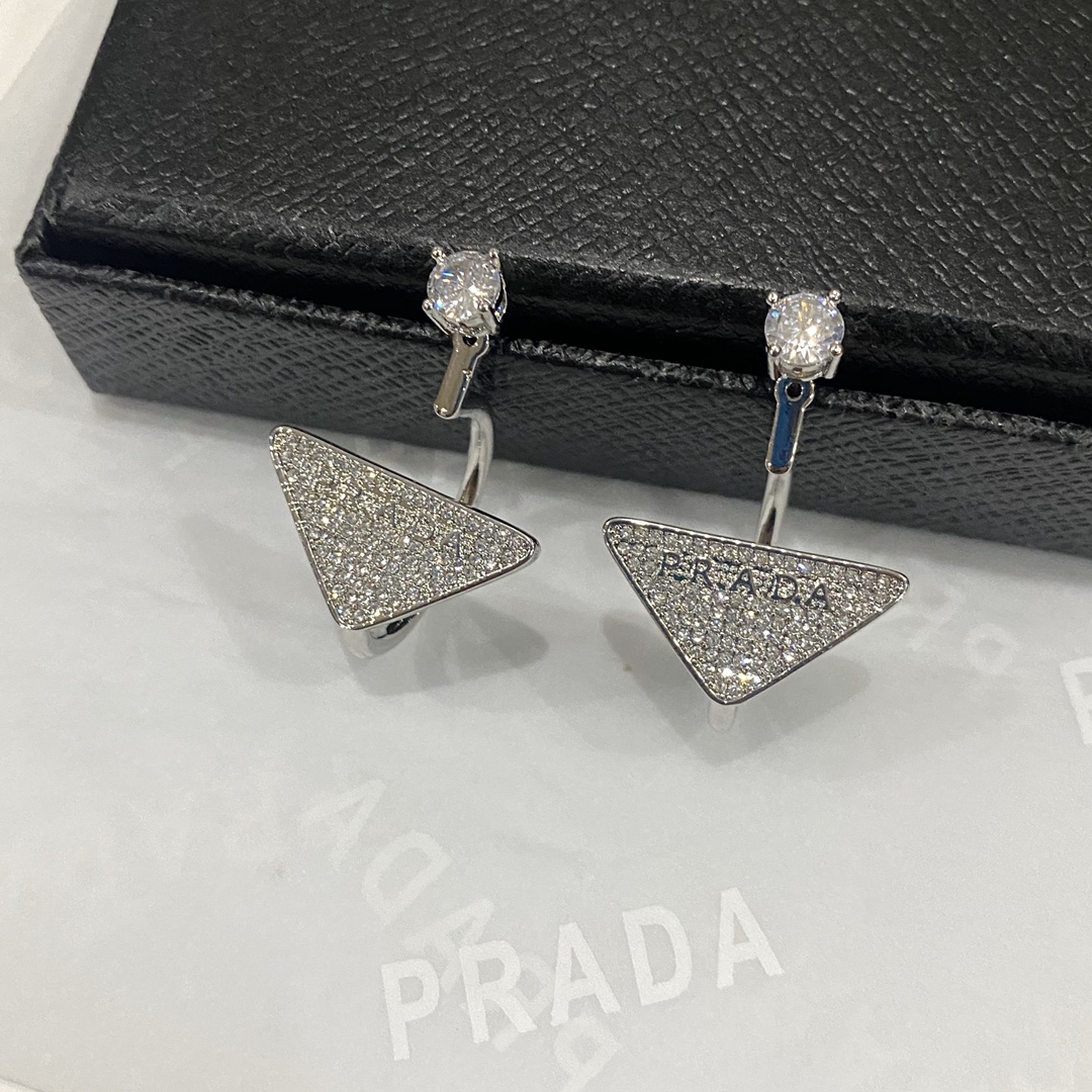 A1234 PRADA crystal wedding earrings