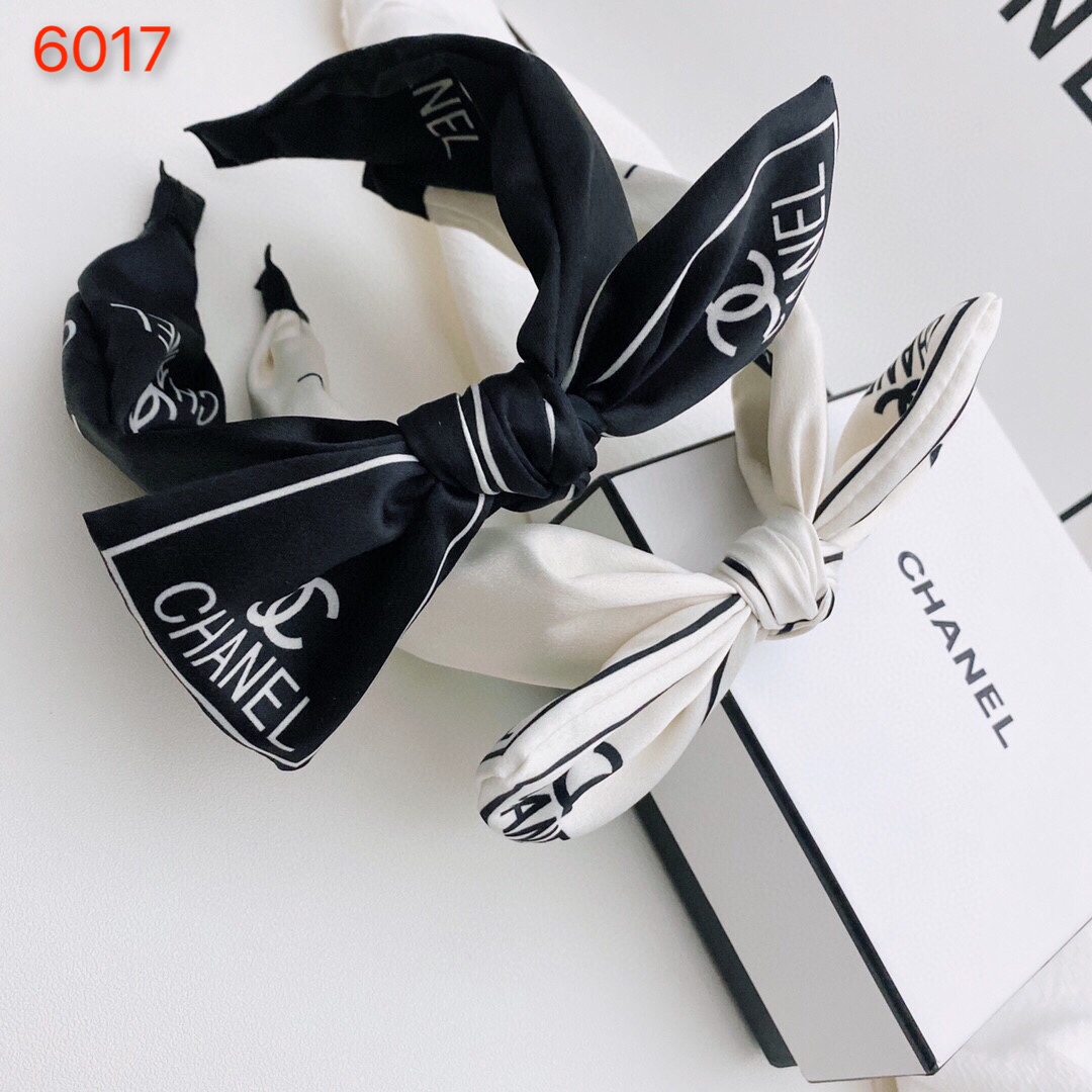 Chanel silk bow headband/hairband 111022