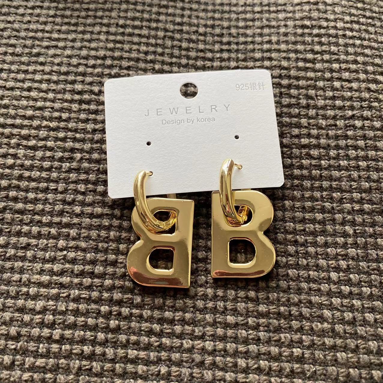 Big sale! Balenciaga gold BB earrings New