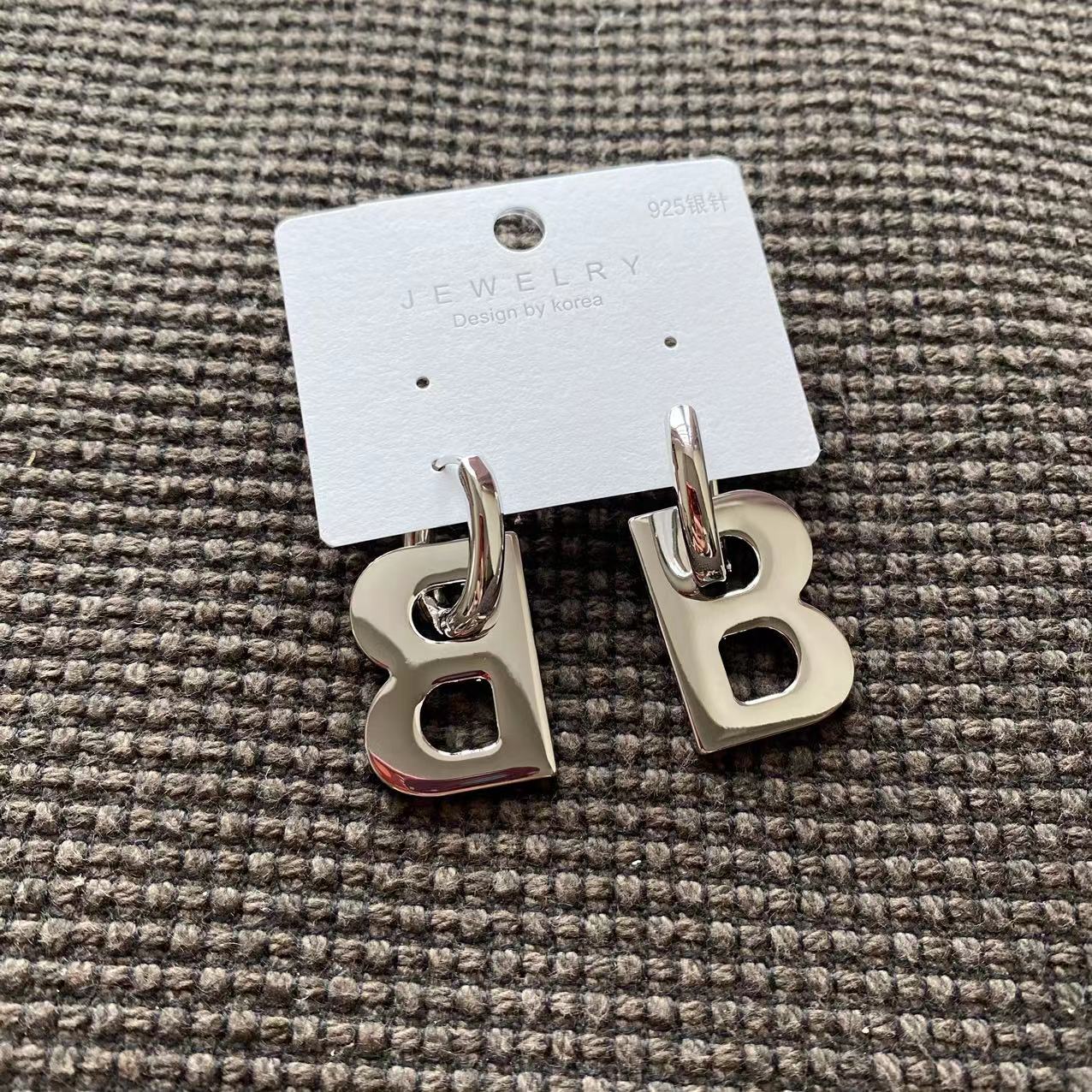 Big sale! Balenciaga silver BB earrings New