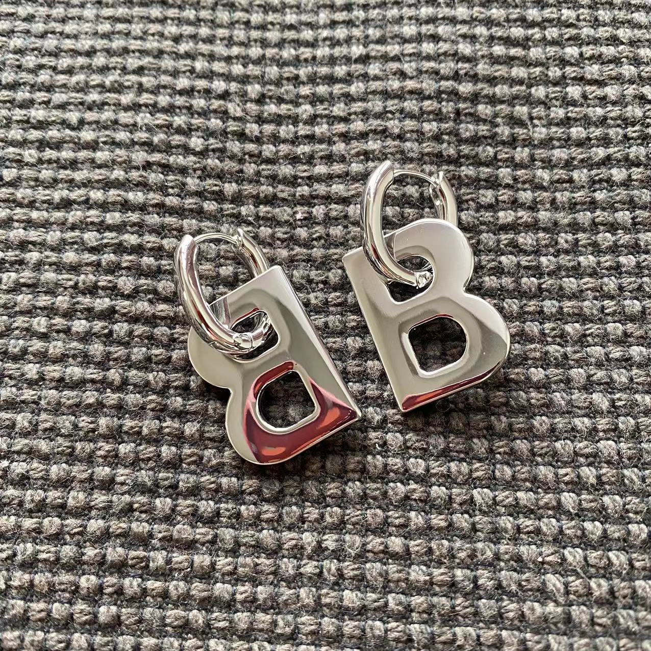 Big sale! Balenciaga silver BB earrings New