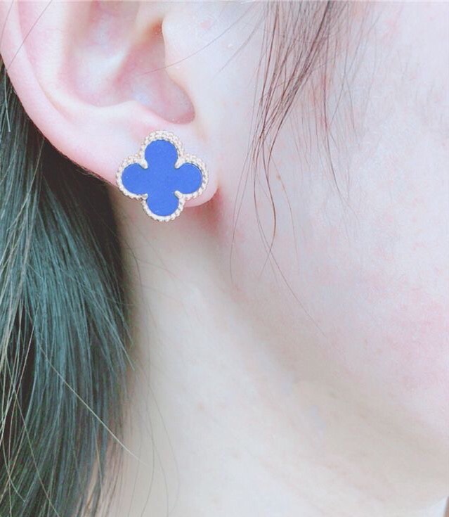 (No Logo)VCA Vancleef Blue earrings 111312