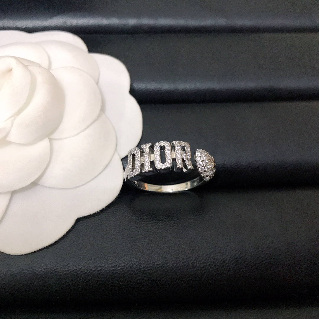 Dior silver heart ring 111706