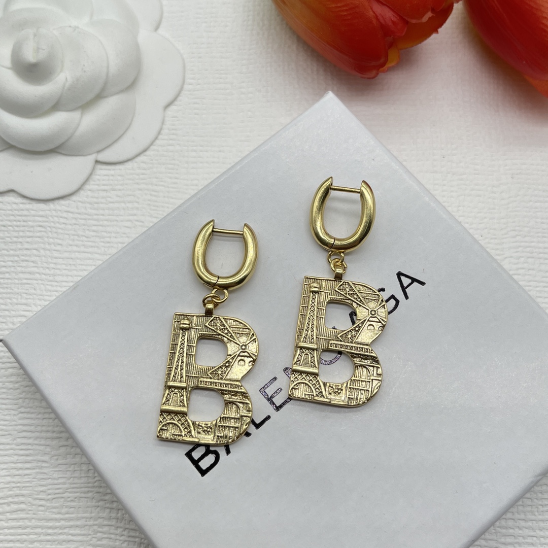 Balenciaga copper antique BB earrings 111923