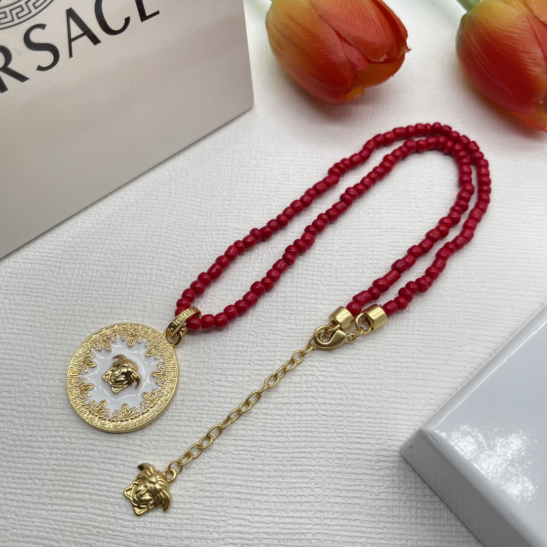 Versace red necklace 111930