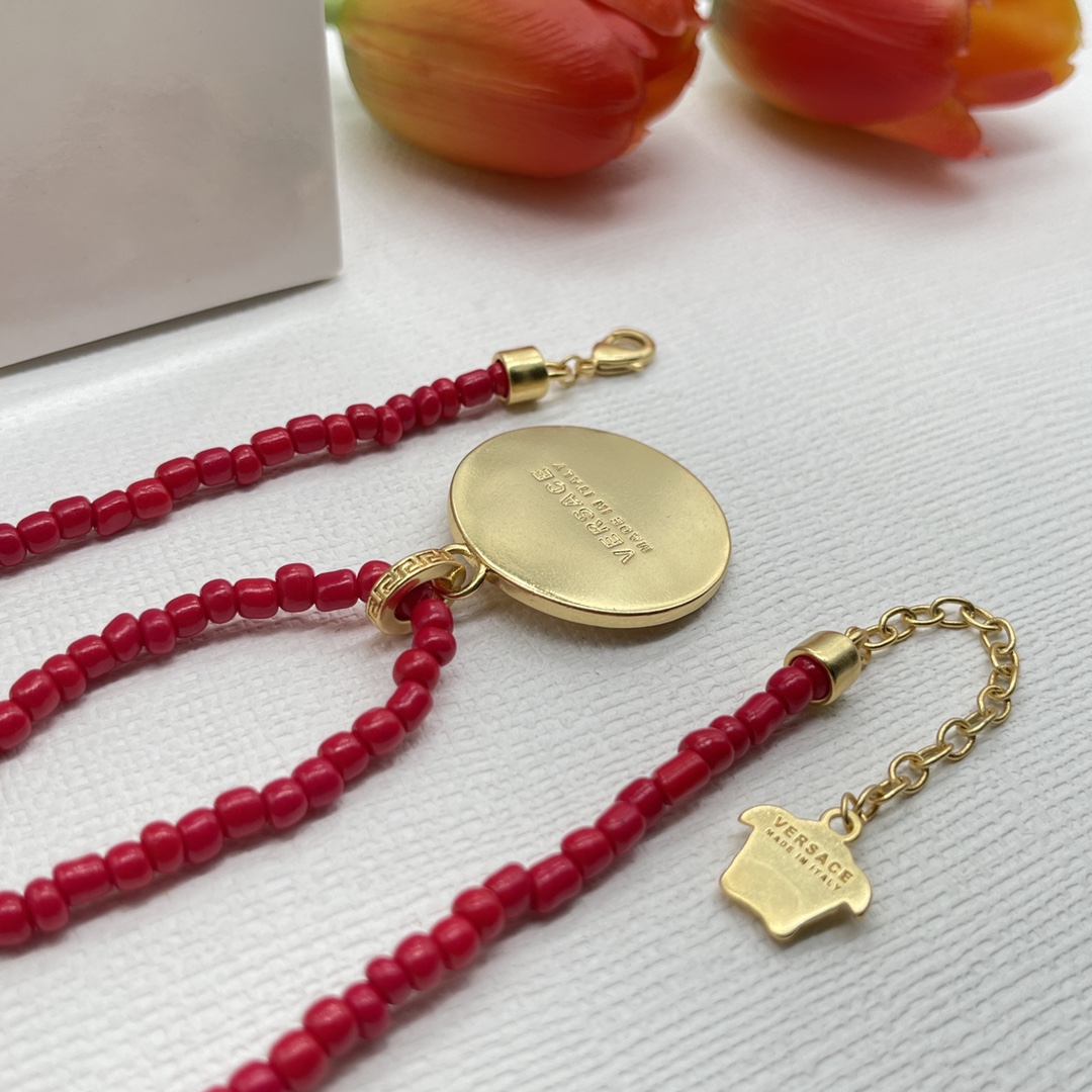 Versace red necklace 111930