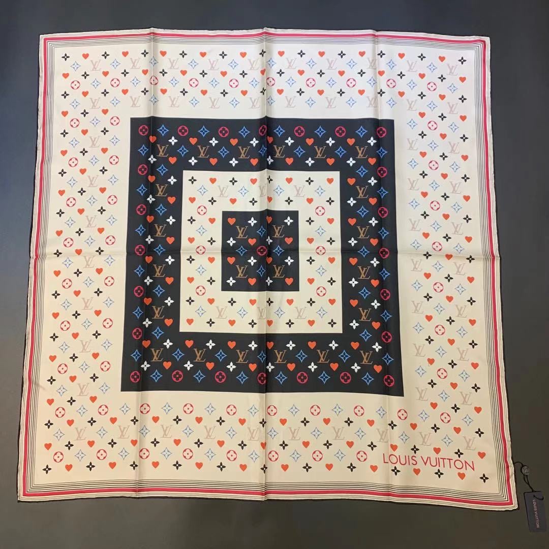 LV Louis vuitton silk scarf 112188