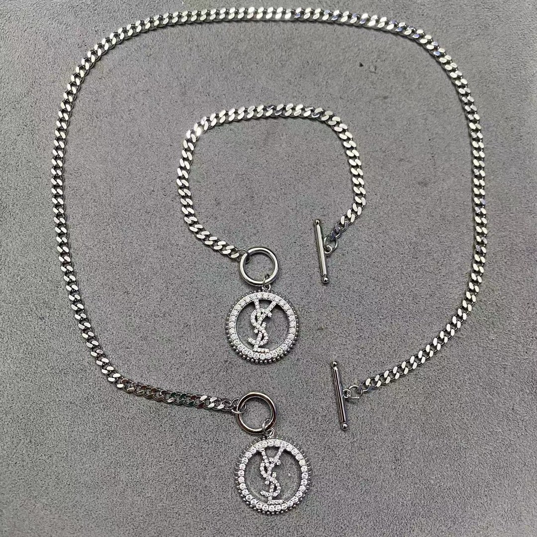 YSL Crystal heart bracelet/necklace 112544
