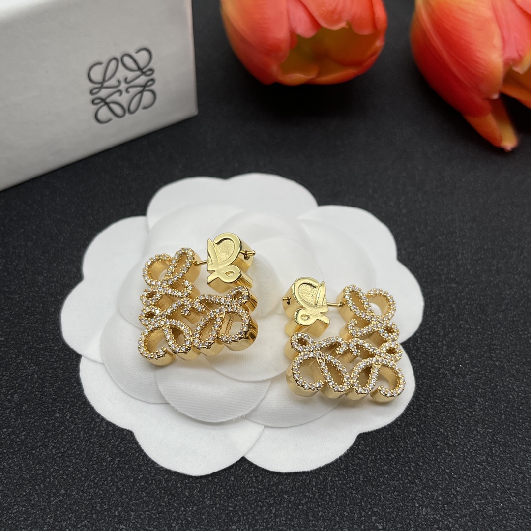 LOEWE earrings gold 112563