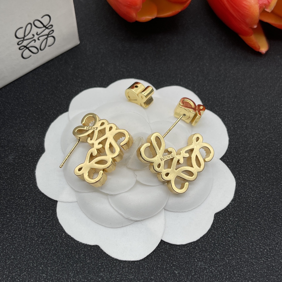 LOEWE earrings gold 112563