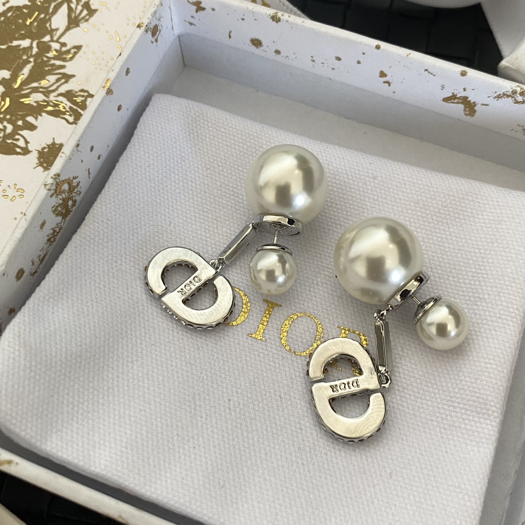 A1617  Dior earrings silver