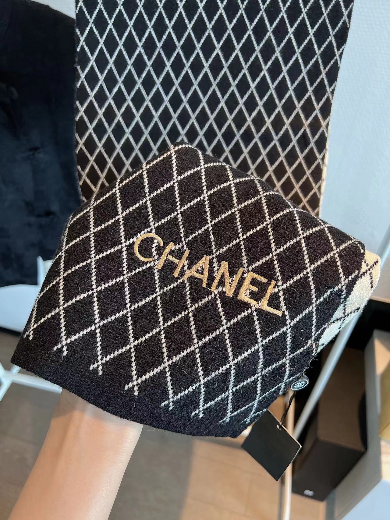 Chanel cashmere Scarf 112754