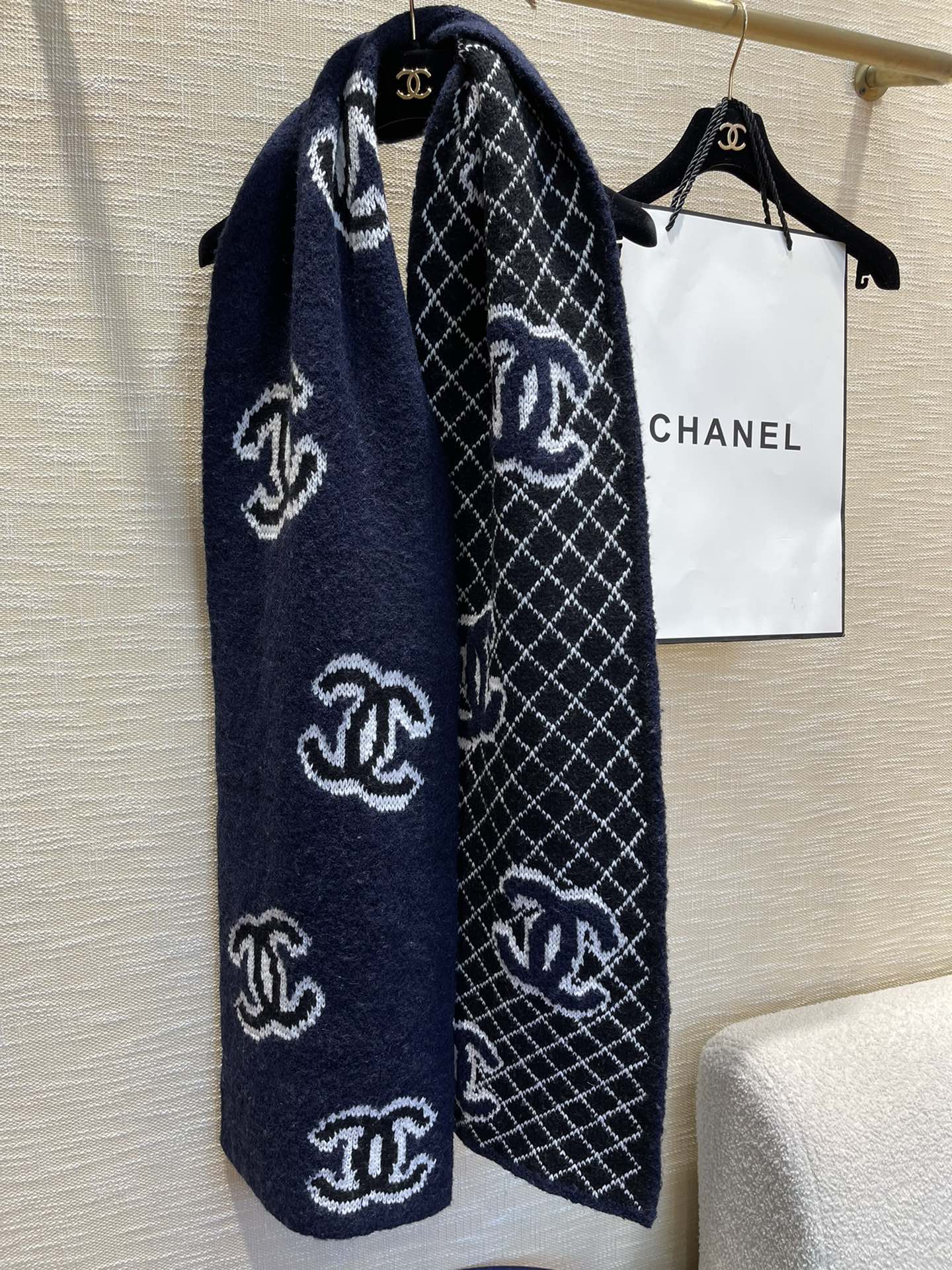 Chanel cashmere Scarf 112790